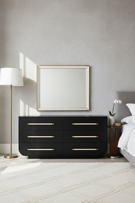 Modern European furniture - Black Oak 6-Drawer Dresser - www.oroa.com