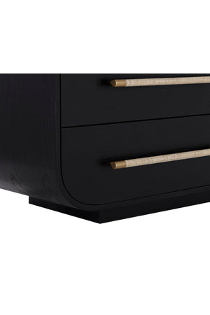 Modern European furniture - Black Oak 6-Drawer Dresser - www.oroa.com