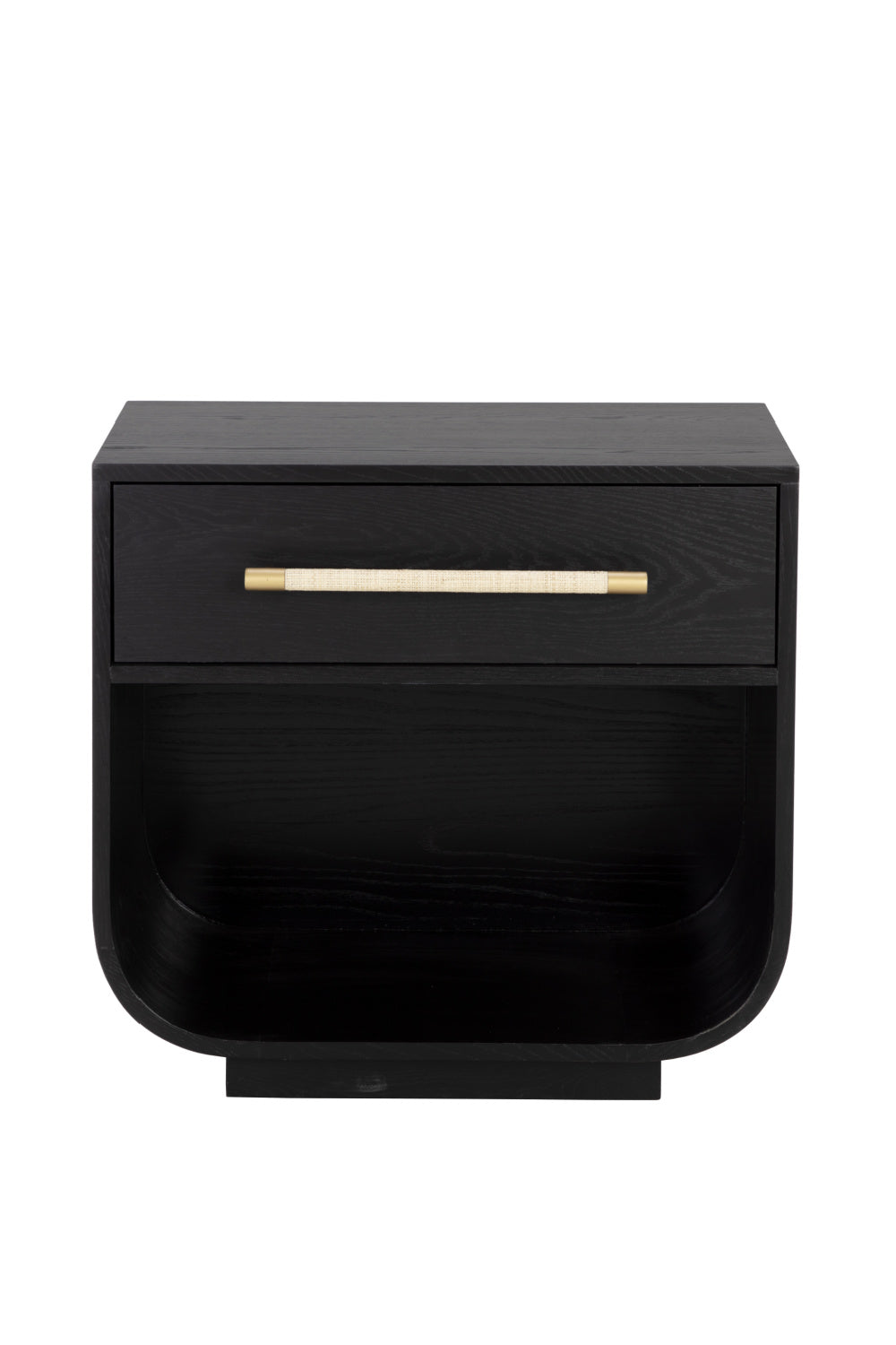 Modern European furniture - Modern Oak Curved Nightstand - www.oroa.com