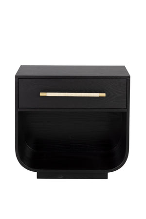 Modern European furniture - Modern Oak Curved Nightstand - www.oroa.com
