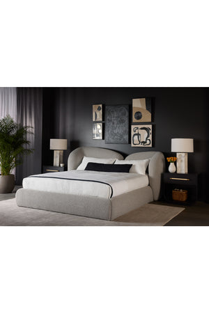 Modern European furniture - Modern Oak Curved Nightstand - www.oroa.com