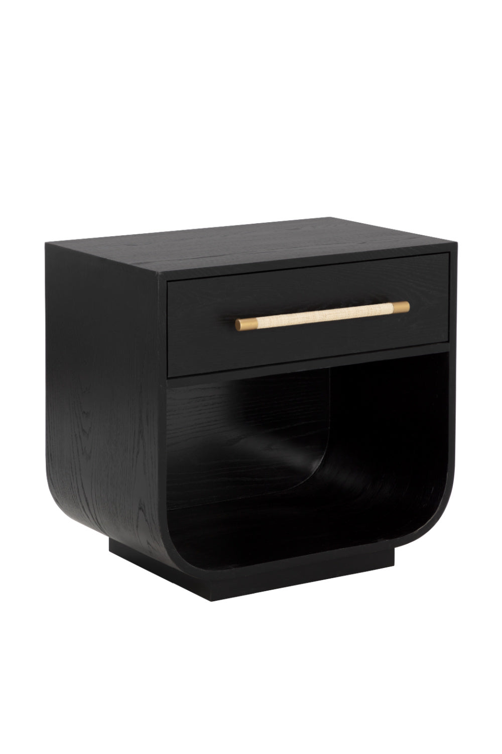 Modern European furniture - Modern Oak Curved Nightstand - www.oroa.com