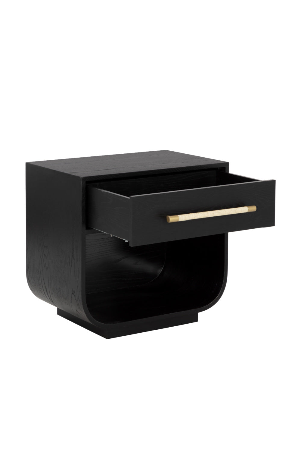 Modern European furniture - Modern Oak Curved Nightstand - www.oroa.com