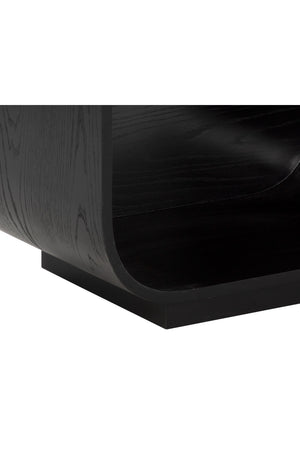 Modern European furniture - Modern Oak Curved Nightstand - www.oroa.com