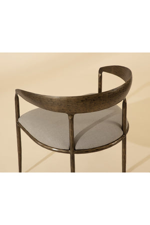   Modern European furniture - Taupe Gray Seat Dining Chair - www.oroa.com | Oroa.com