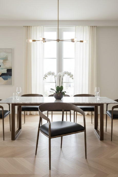 Modern European furniture - Antique Brass Framed Dining Chair - www.oroa.com