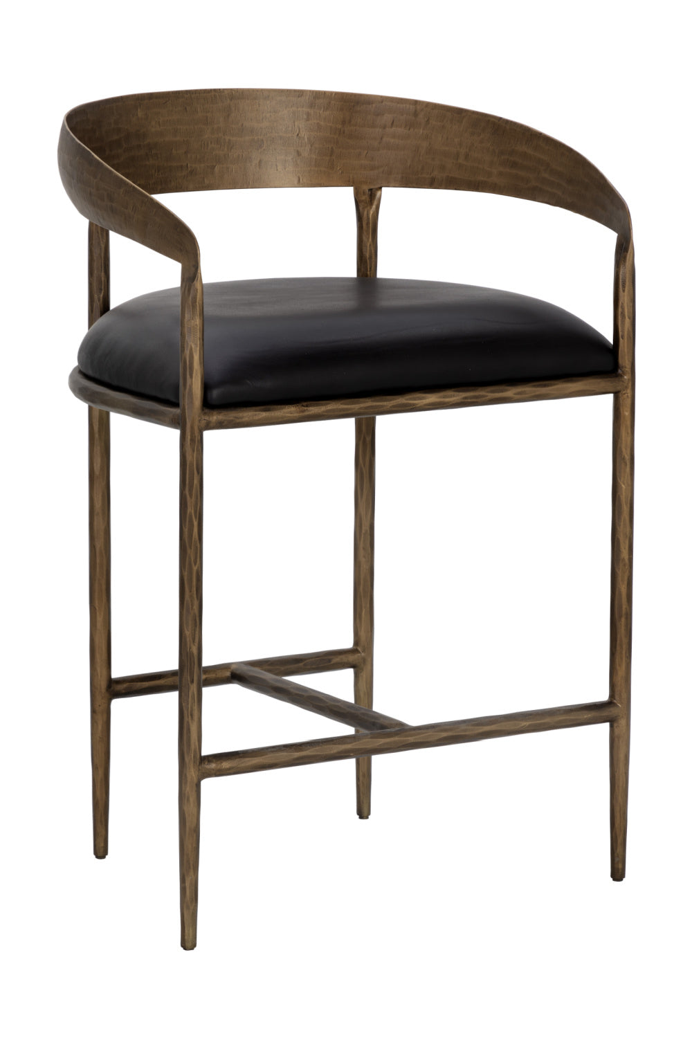 Modern European furniture - Hammered Metal Counter Stool - www.oroa.com