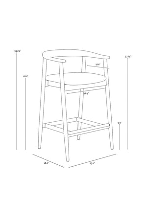   Modern European furniture - Mid-Century Modern Counter Stool - www.oroa.com | Oroa.com