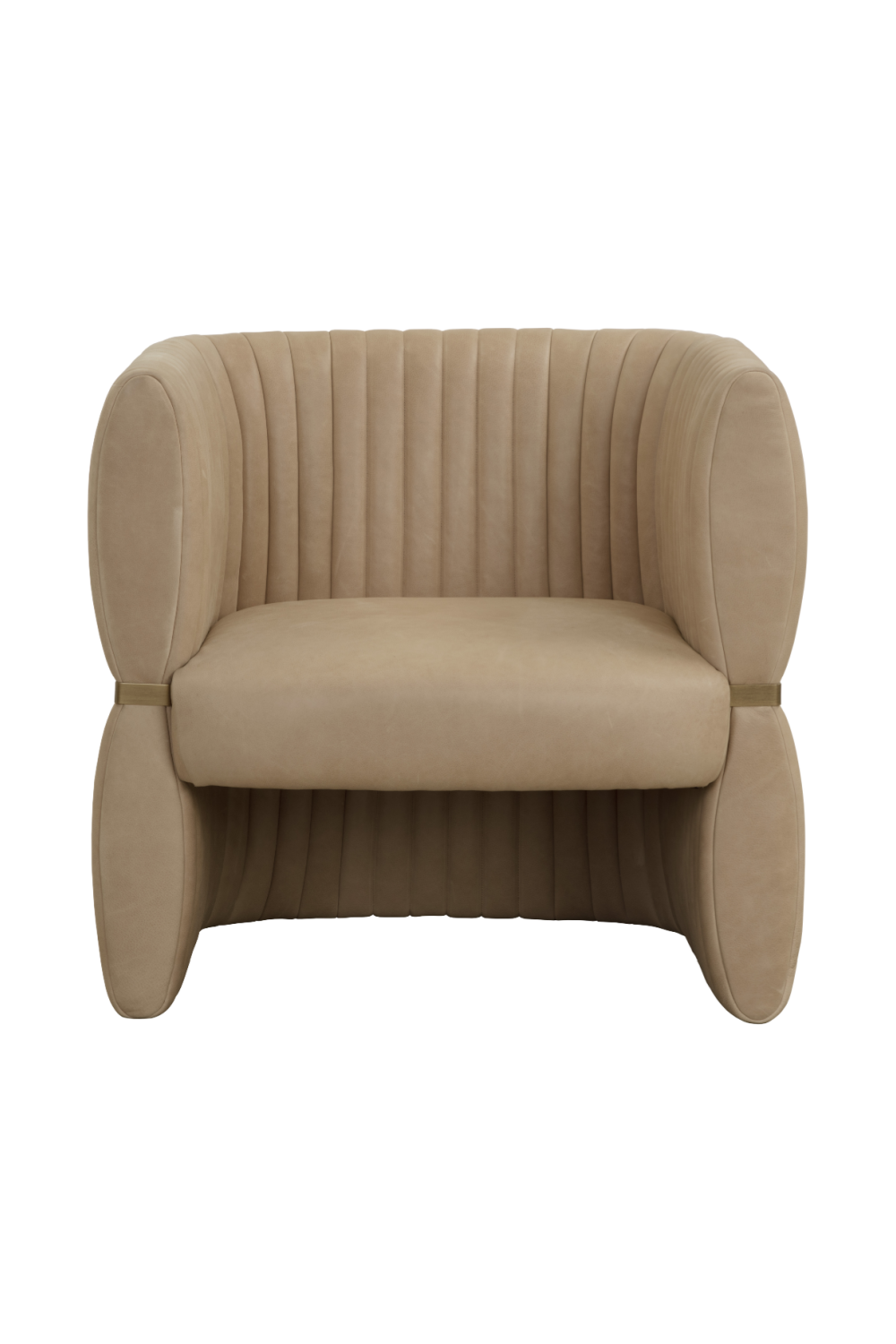 Modern European furniture - Leather Channeled Lounge Chair - www.oroa.com