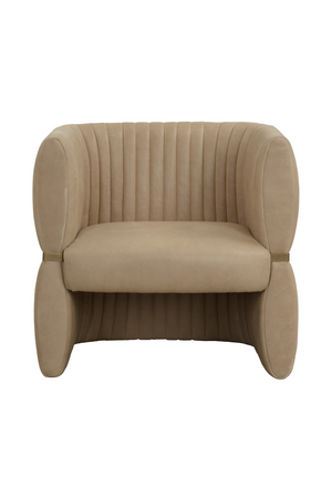 Modern European furniture - Leather Channeled Lounge Chair - www.oroa.com