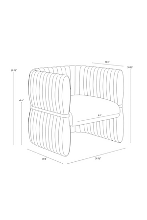 Modern European furniture - Leather Channeled Lounge Chair - www.oroa.com