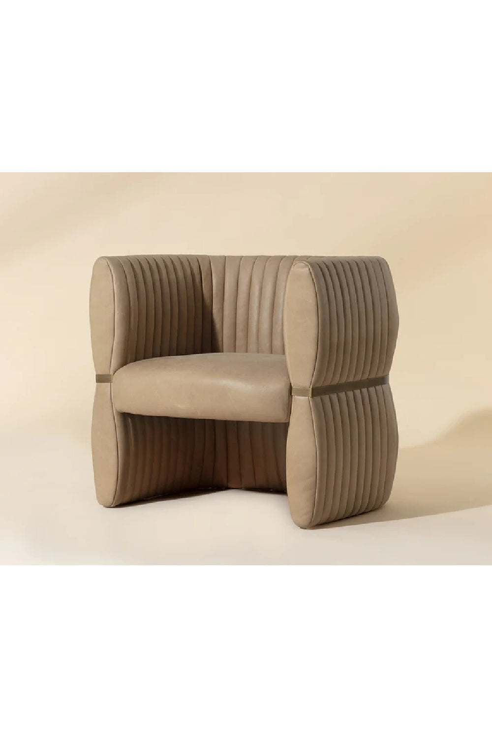 Modern European furniture - Leather Channeled Lounge Chair - www.oroa.com