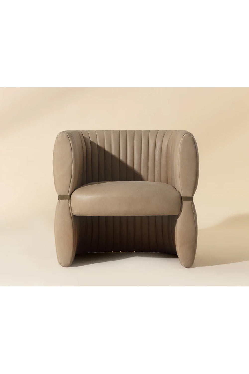 Modern European furniture - Leather Channeled Lounge Chair - www.oroa.com