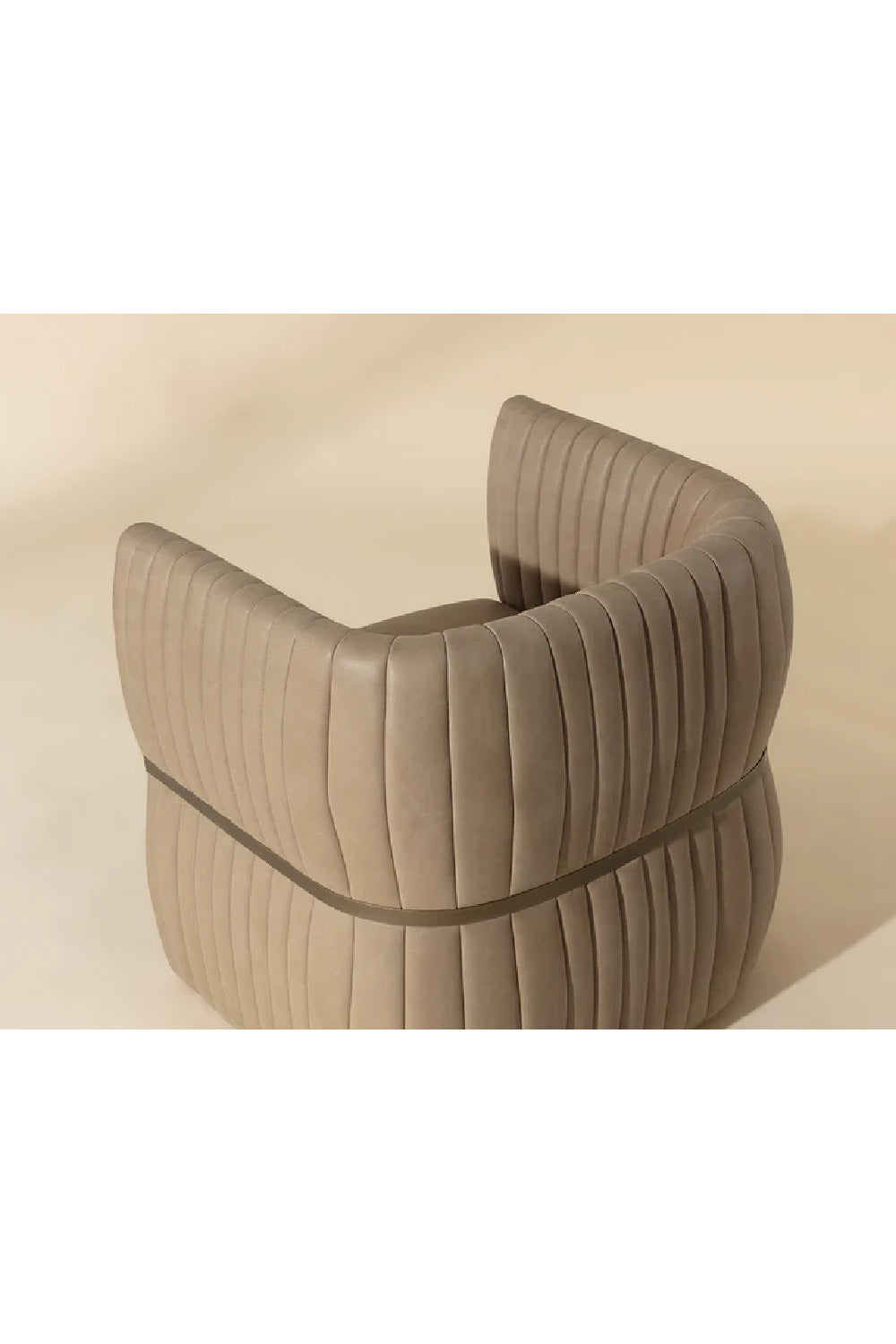 Modern European furniture - Leather Channeled Lounge Chair - www.oroa.com