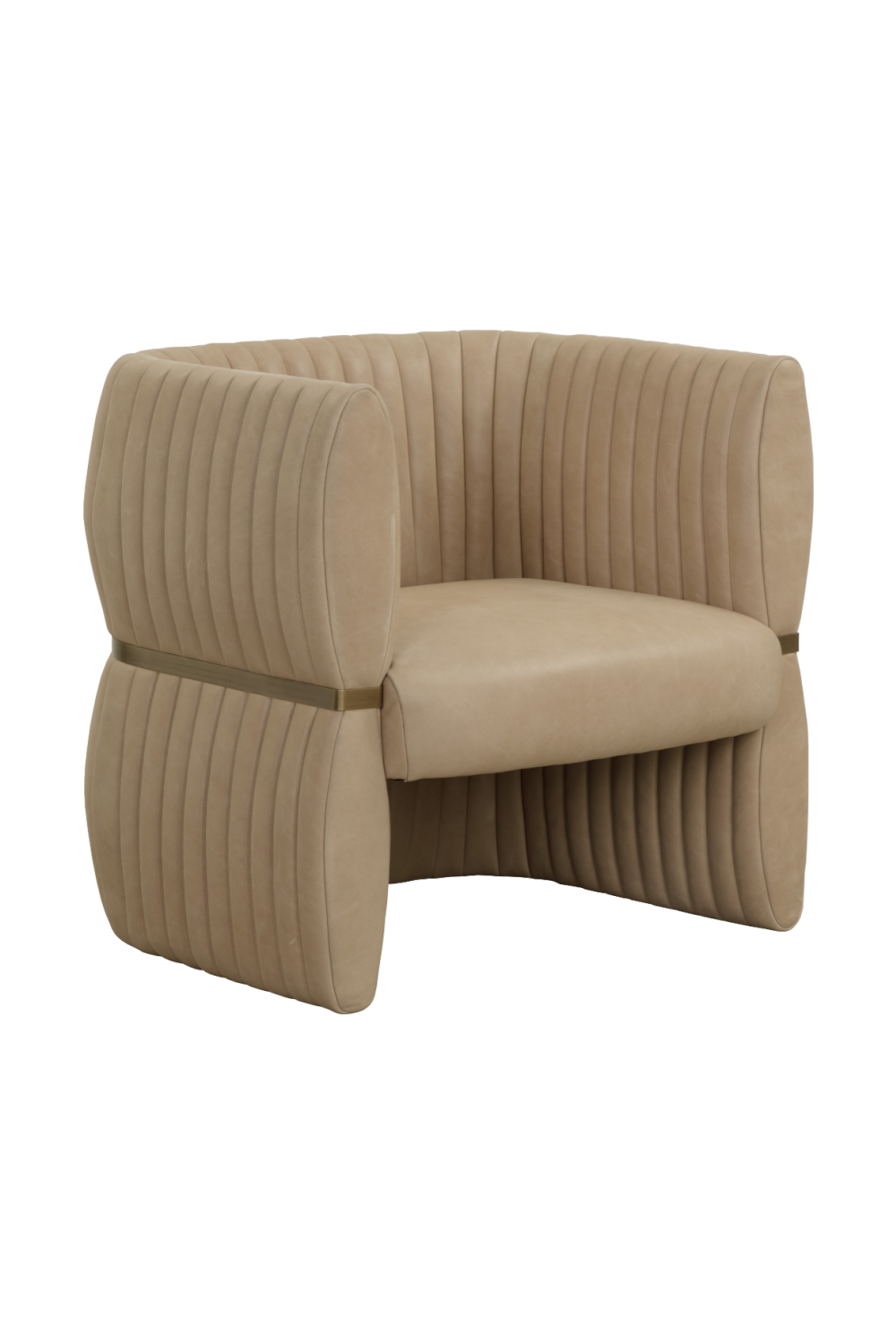 Modern European furniture - Leather Channeled Lounge Chair - www.oroa.com