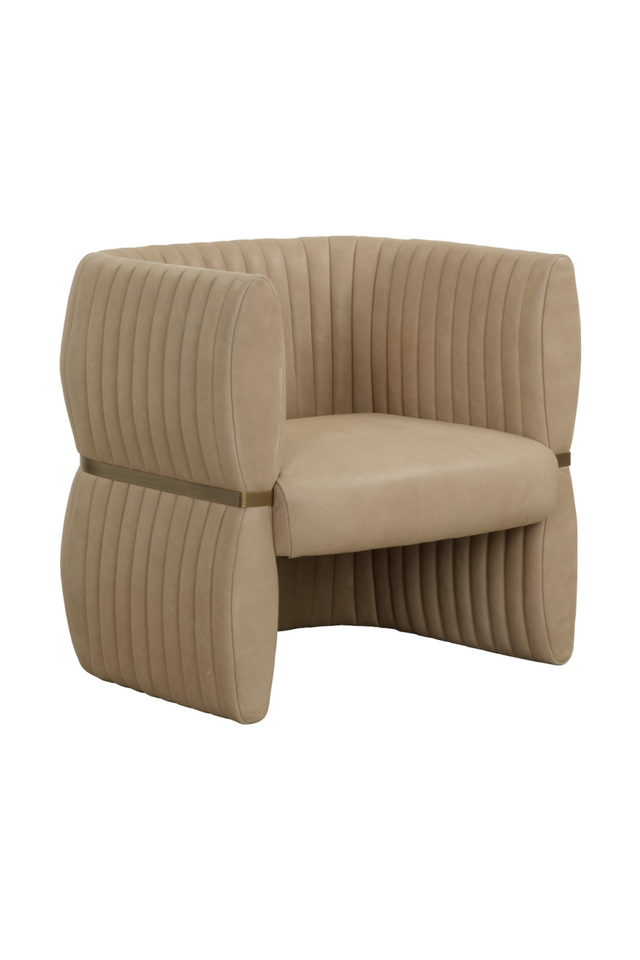 Modern European furniture - Leather Channeled Lounge Chair - www.oroa.com