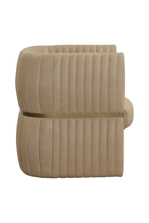 Modern European furniture - Leather Channeled Lounge Chair - www.oroa.com