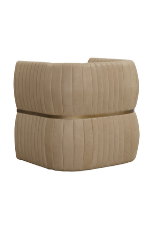 Modern European furniture - Leather Channeled Lounge Chair - www.oroa.com