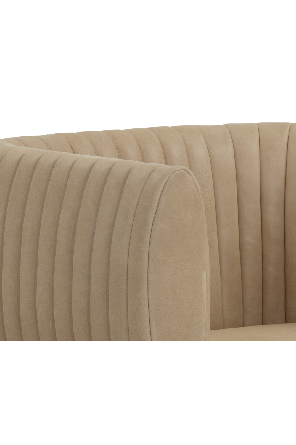 Modern European furniture - Leather Channeled Lounge Chair - www.oroa.com