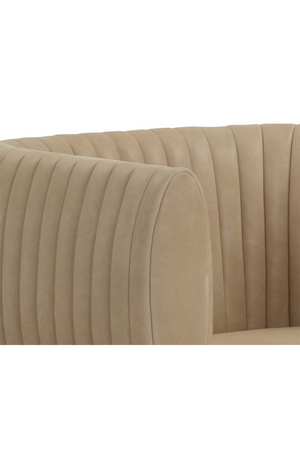 Modern European furniture - Leather Channeled Lounge Chair - www.oroa.com