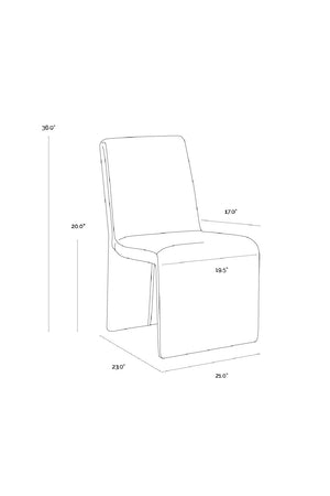   Modern European furniture - Brown Leather Dining Chair - www.oroa.com | Oroa.com