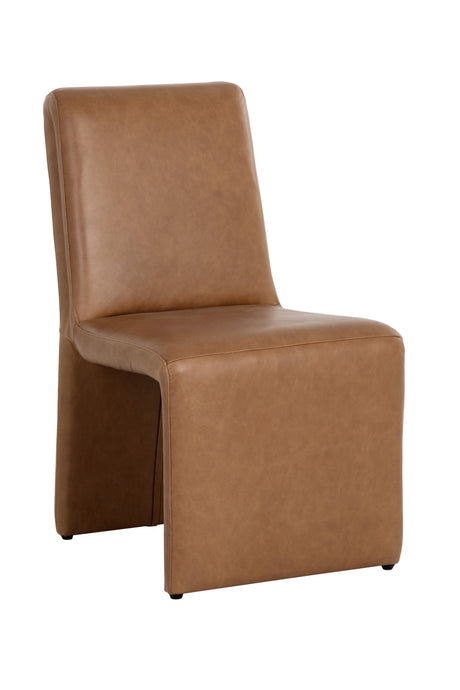 Modern European furniture - Brown Leather Dining Chair - www.oroa.com