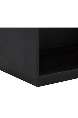 Modern European furniture - Champagne Gold Accented Black Nightstand - www.oroa.com