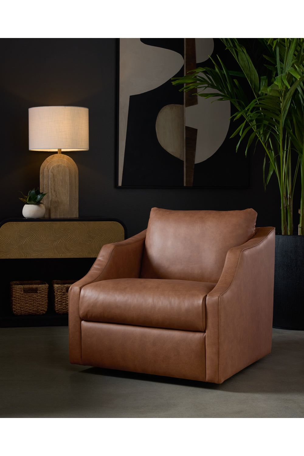 Modern European furniture - Champagne Gold Accented Black Nightstand - www.oroa.com