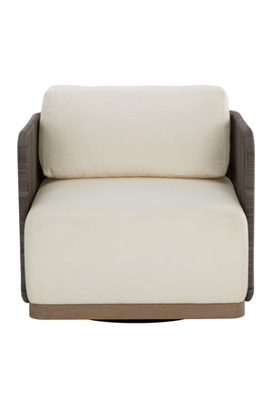   Modern European furniture - Gray Polyrod Indoor/Outdoor Swivel Chair - www.oroa.com | Oroa.com