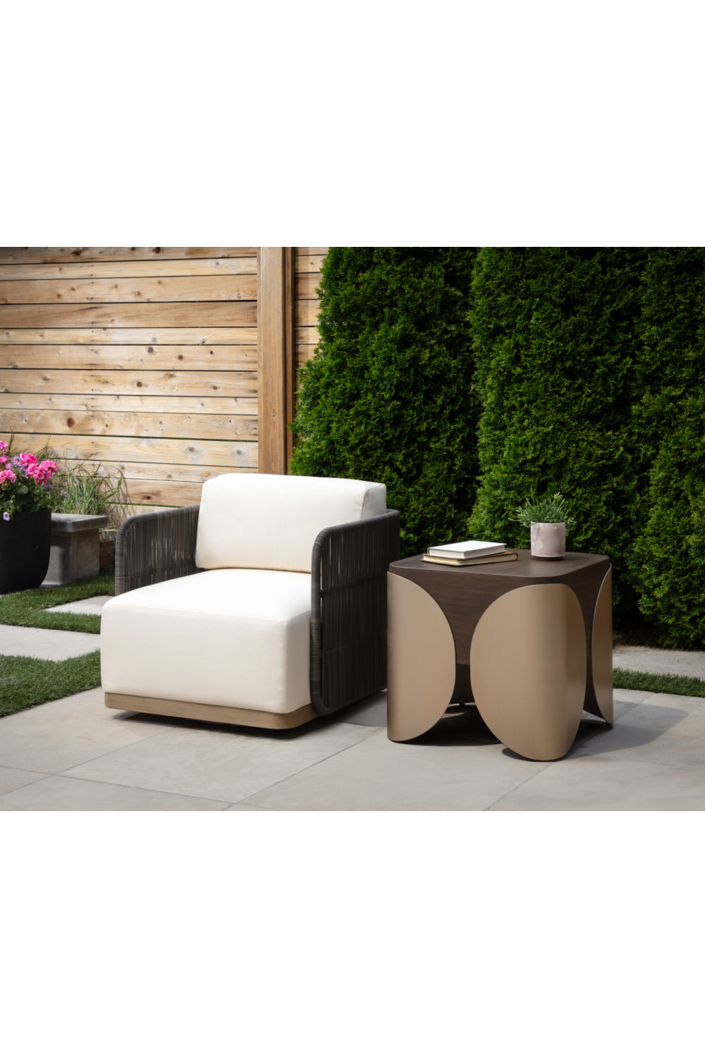   Modern European furniture - Gray Polyrod Indoor/Outdoor Swivel Chair - www.oroa.com | Oroa.com
