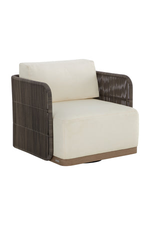   Modern European furniture - Gray Polyrod Indoor/Outdoor Swivel Chair - www.oroa.com | Oroa.com
