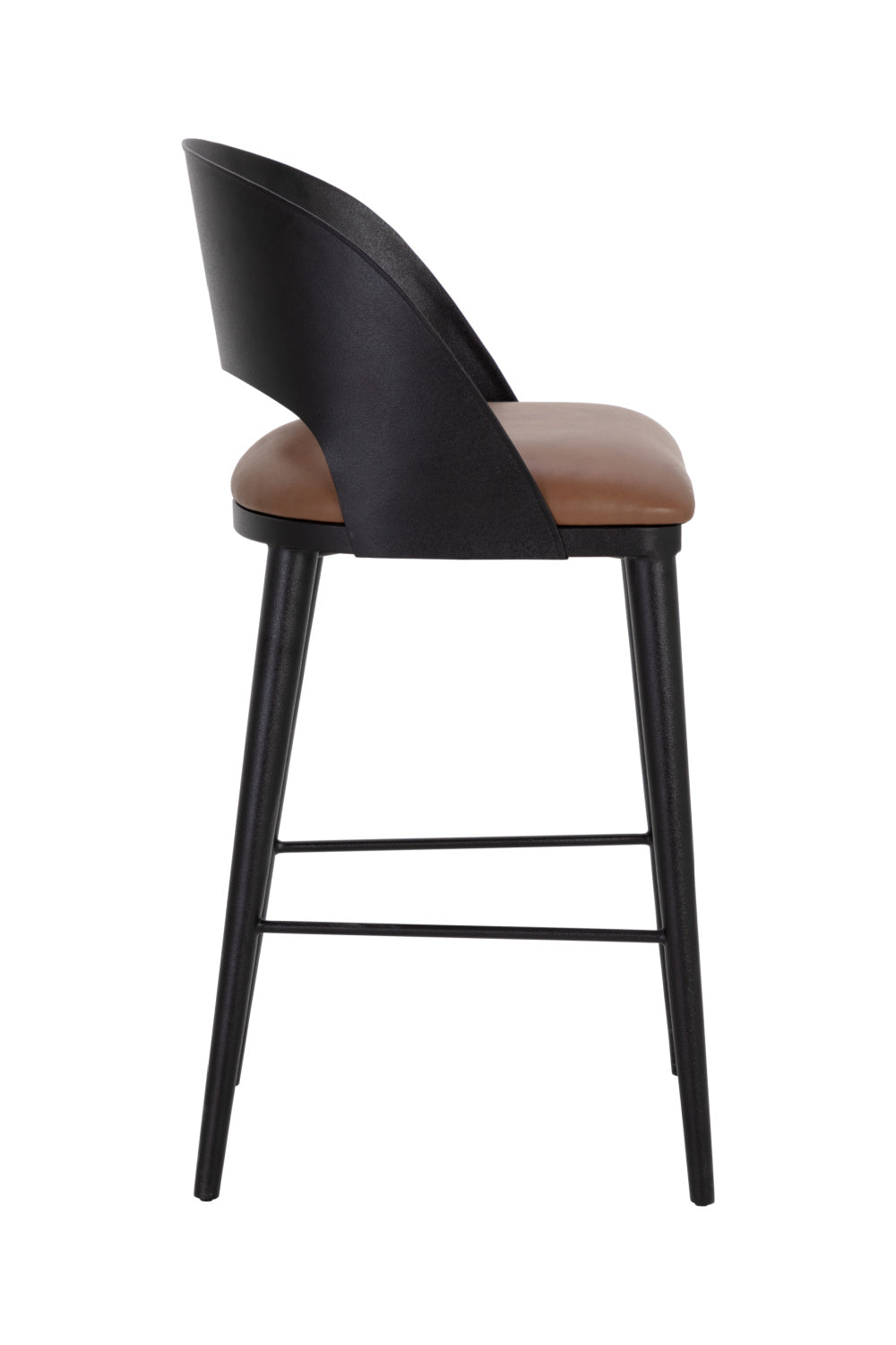 Modern European furniture - Brown Leather Seat Bar Stool - www.oroa.com
