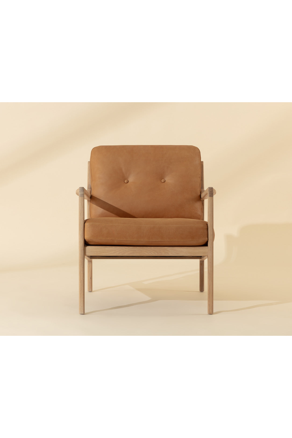 Modern European furniture - Button-Tufted Leather Lounge Chair - www.oroa.com