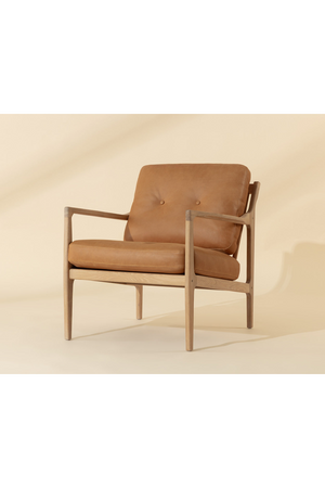 Modern European furniture - Button-Tufted Leather Lounge Chair - www.oroa.com