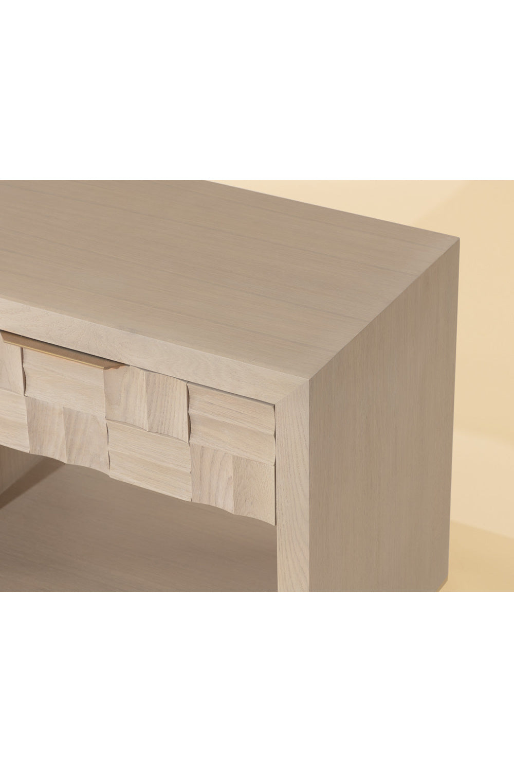 Modern European furniture - Light Oak Wood-Tile Nightstand - www.oroa.com