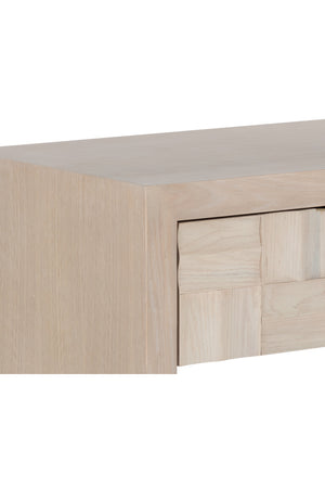 Modern European furniture - Light Oak Wood-Tile Nightstand - www.oroa.com