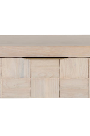 Modern European furniture - Light Oak Wood-Tile Nightstand - www.oroa.com