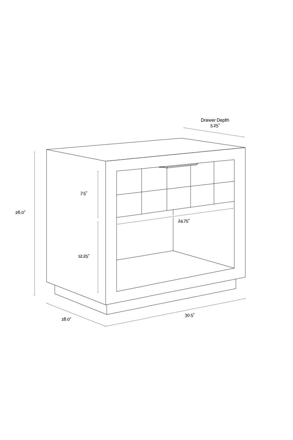 Modern European furniture - Light Oak Wood-Tile Nightstand - www.oroa.com