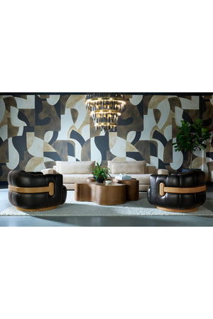 Modern European furniture - Oak Base Barrel Swivel Armchair - www.oroa.com