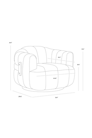 Modern European furniture - Oak Base Barrel Swivel Armchair - www.oroa.com