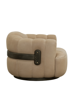Modern European furniture - Oak Base Barrel Swivel Armchair - www.oroa.com