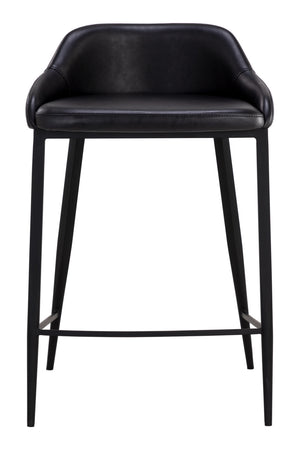 Modern European furniture - Low-Back Leather-Look Counter Stool - www.oroa.com