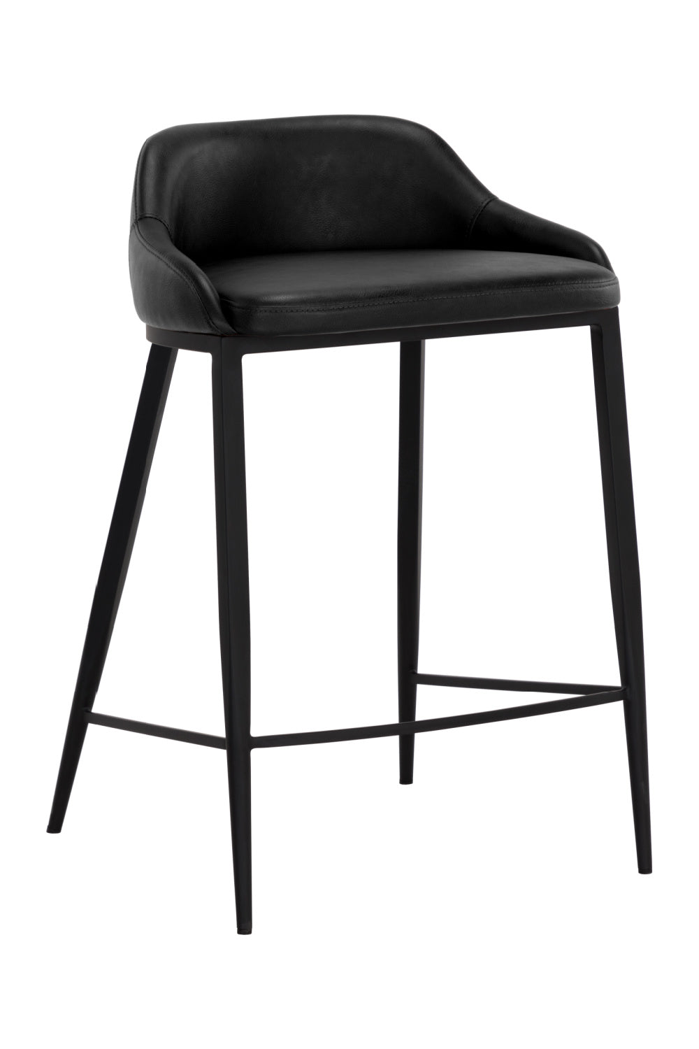 Modern European furniture - Low-Back Leather-Look Counter Stool - www.oroa.com