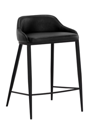 Modern European furniture - Low-Back Leather-Look Counter Stool - www.oroa.com