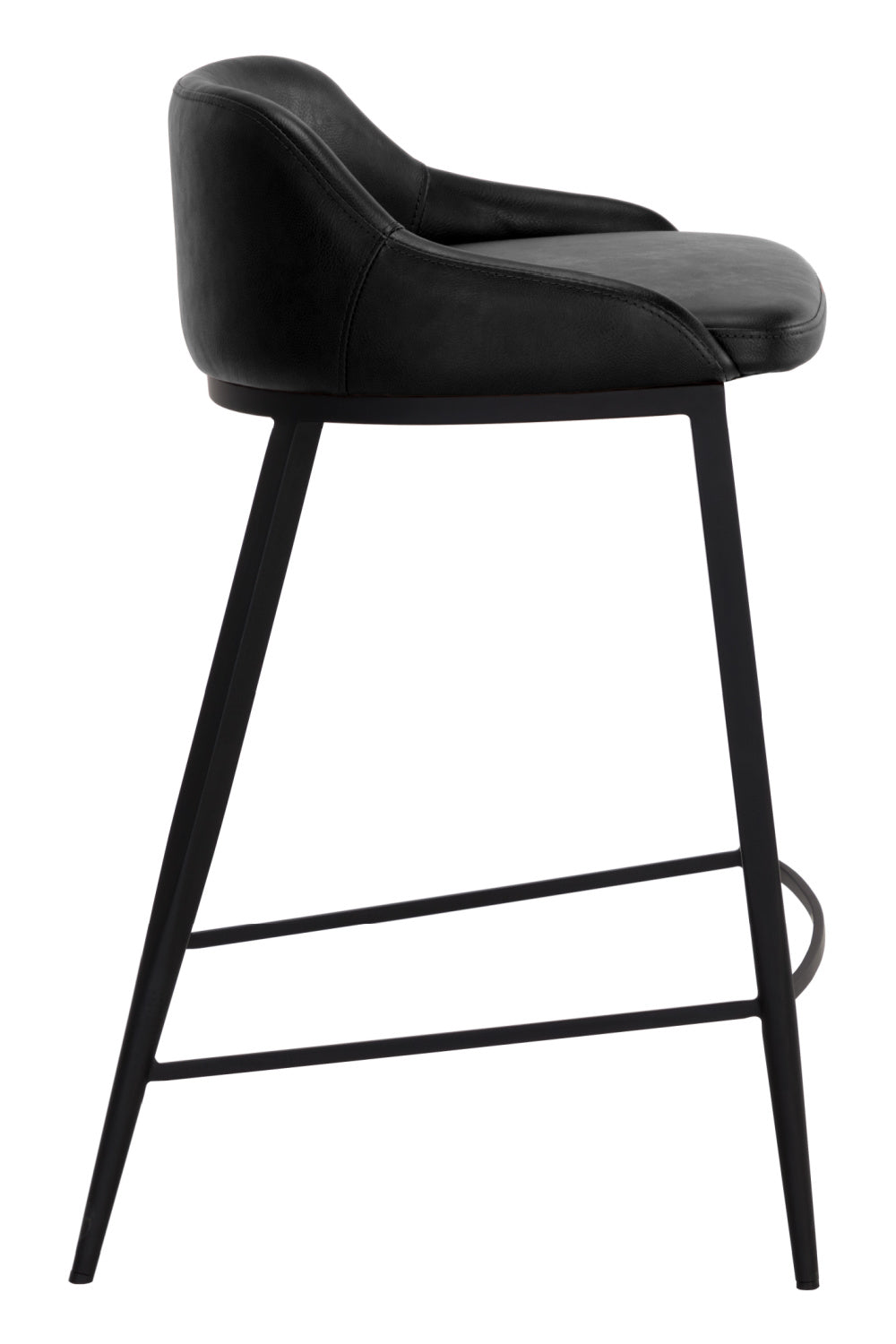 Modern European furniture - Low-Back Leather-Look Counter Stool - www.oroa.com