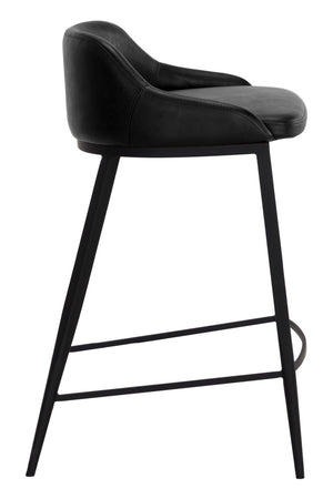Modern European furniture - Low-Back Leather-Look Counter Stool - www.oroa.com