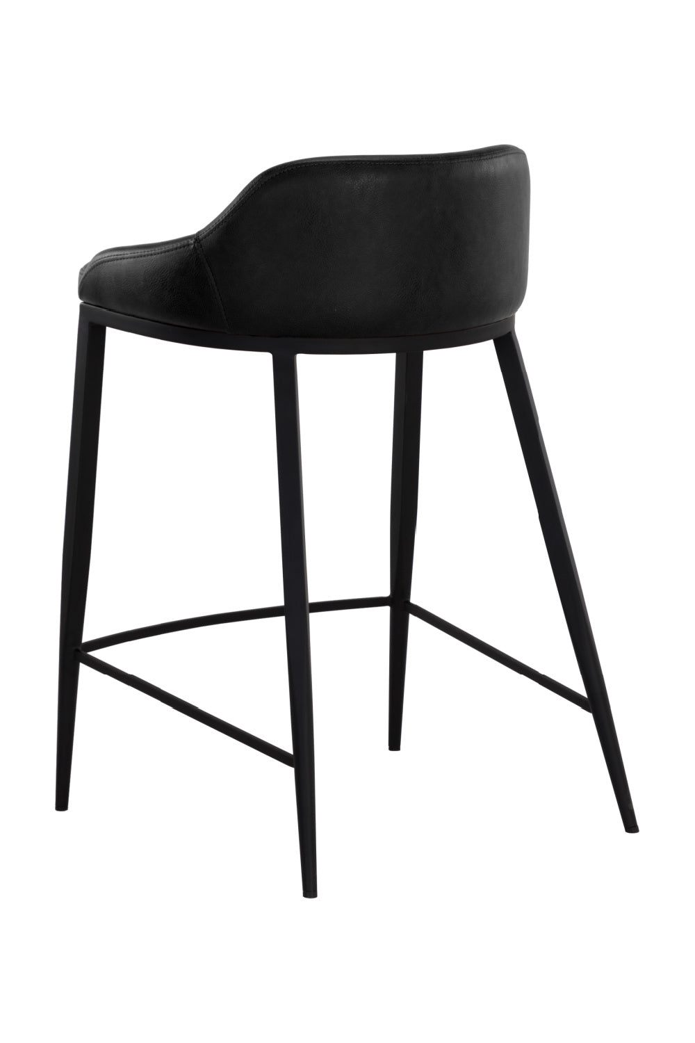 Modern European furniture - Low-Back Leather-Look Counter Stool - www.oroa.com