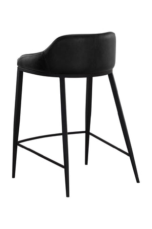 Modern European furniture - Low-Back Leather-Look Counter Stool - www.oroa.com