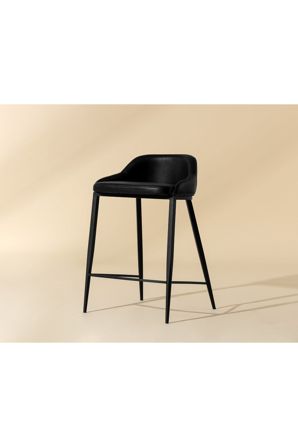 Modern European furniture - Low-Back Leather-Look Counter Stool - www.oroa.com