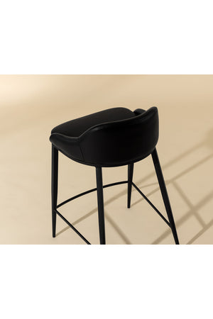 Modern European furniture - Low-Back Leather-Look Counter Stool - www.oroa.com